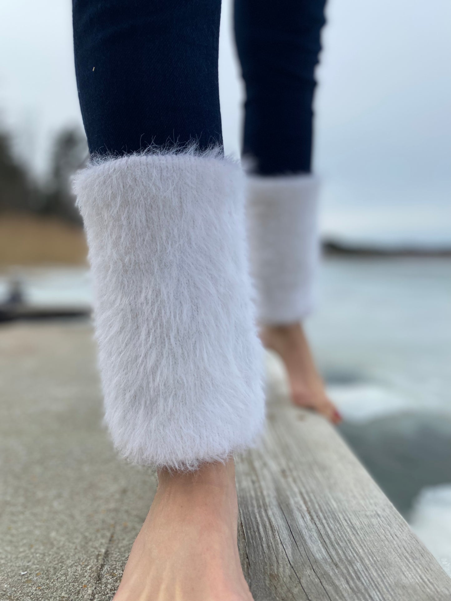 BoneWarmers knitted Fluff - White